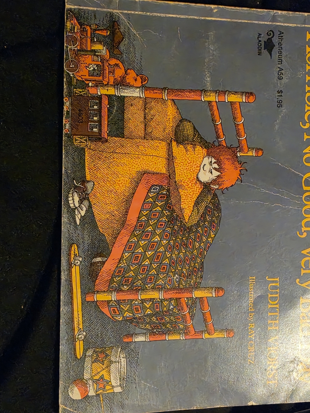 Vintage Illustrated Children's Book Cover - Orange, Blue, Red